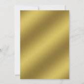 Invitation Simple élégant Black Gold Script 60e anniversaire (Dos)