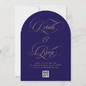 Invitation Simple Elegant Blue All In One Wedding (Dos)