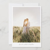 Invitation Simple Élégant Boho Photo Mariage Enregistrer La D (Dos)