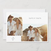 Invitation Simple Elegant Boho Photo Wedding Enregistrer la d (Devant)