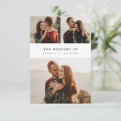 Invitation Simple Elegant Budget Photo Collage Wedding (Debout devant)