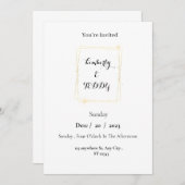 Invitation Simple Élégant chic minimaliste inv (Devant / Derrière)