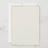 Invitation Simple Elegant Classy Gold Frame Ecru Mariage (Dos)