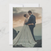 Invitation Simple Élégant Code QR de Photo de Budget Mariage (Devant)