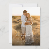 Invitation Simple Élégant Code QR de Photo Mariage Budget (Devant)