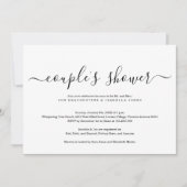 Invitation simple Elegant Couple's Shower (Devant)
