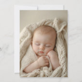Invitation Simple Elegant Dusty Blue Baby Boy Baptism Photo (Dos)
