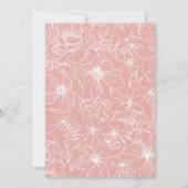 Invitation Simple Elegant Dusty Pink Floral Garden Wedding (Dos)