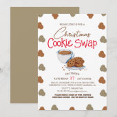 Invitation Simple Élégant Échange de biscuits de Noël (Devant / Derrière)