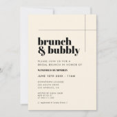 Invitation Simple, élégant et chic Brunch et Bubbly (Devant)