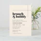 Invitation Simple, élégant et chic Brunch et Bubbly (Debout devant)