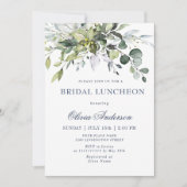 Invitation Simple Élégant Eucalyptus LUNCH DE MARIÉE (Devant)
