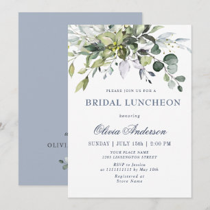 Invitation Simple Élégant Eucalyptus LUNCH DE MARIÉE