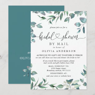 Invitation Simple Élégant Eucalyptus Réception de Mariage Par