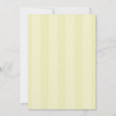 Invitation Simple Élégant Fête de Mariage Rayé Jaune (Dos)