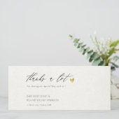 Invitation SIMPLE ÉLÉGANT GOLD KRAFT TYPOGRAPHIE Merci (Debout devant)