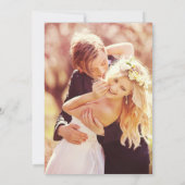 Invitation Simple Elegant Gold Minimal Script Mariage Photo I (Dos)