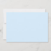 Invitation Simple Élégant Kakine Bleu Script Enterrement de V (Dos)