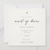 Invitation SIMPLE ÉLÉGANT KRAFT TYPOGRAPHIE domestique d'honn (Devant)