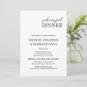 Invitation Simple Élégant La Nuit Avant Le Dîner De Répétitio (Debout devant)