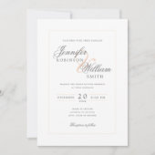 Invitation Simple Élégant Mariage Blush Script (Devant)