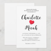 Invitation Simple Élégant Mariage Calligraphié Script (Devant / Derrière)