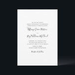 Invitation Simple élégant Mariage de nom complet traditionnel<br><div class="desc">Cette faire-part de mariage simple et élégante traditionnelle de nom complet est parfaite pour votre mariage moderne minimaliste classique noir et blanc neutre. Le design est composé d'une police contemporaine minimale de base et d'une calligraphie de script élégant et délicat. Il est sûr de compléter votre classe cravate noire automne,...</div>