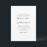 Invitation Simple élégant Mariage de nom complet traditionnel<br><div class="desc">Cette faire-part de mariage simple et élégante traditionnelle de nom complet est parfaite pour votre mariage moderne minimaliste classique noir et blanc neutre. Le design est composé d'une police contemporaine minimale de base et d'une calligraphie de script élégant et délicat. Il est sûr de compléter votre classe cravate noire automne,...</div>
