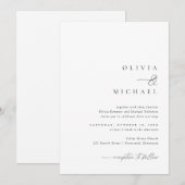 Invitation Simple Élégant Mariage écriture manuscrite (Devant / Derrière)