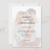 Invitation Simple Élégant Mariage Moderne (Devant)