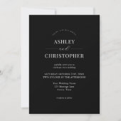 Invitation Simple Élégant Mariage Moderne (Devant)