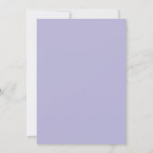 Invitation Simple Élégant minimaliste Lavender Girl Baptême (Dos)