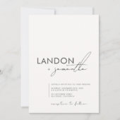 Invitation Simple Élégant minimaliste moderne Mariage ivoire (Devant)