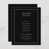 Invitation Simple Élégant Minimaliste Noir & Blanc (Devant / Derrière)