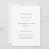 Invitation Simple Elegant Modern Gold Enregistrer la photo de (Dos)