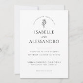 Invitation Simple Elegant Modern Photo Wedding (Devant)