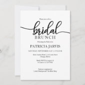 Invitation Simple Élégant Moderne Calligraphie Brunch nuptial (Devant)