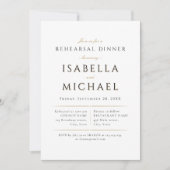 Invitation Simple Élégant Moderne Classique Dîner De Répétiti (Devant)