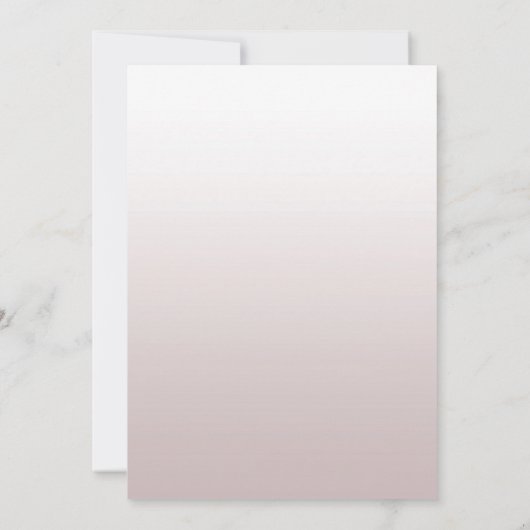 Invitation Simple Elegant Moderne feuilles merci (Dos)