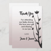 Invitation Simple Elegant Moderne feuilles merci (Devant / Derrière)