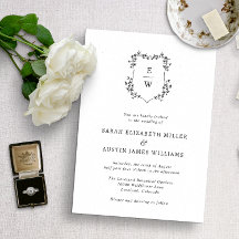 Simple Élégant Monogramme Mariage