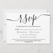 Invitation Simple élégant noir blanc mariage rsvp (Devant)