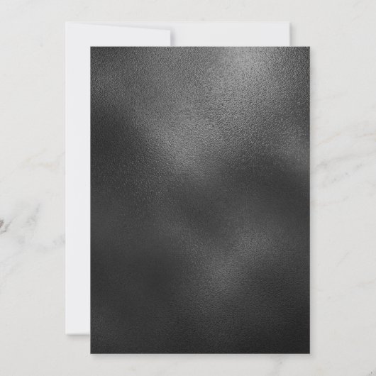 Invitation *~* Simple Elegant Noir Iridescente Mariage Or (Dos)