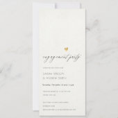 Invitation SIMPLE ÉLÉGANT OR GRAY TYPOGRAPHIE Fiançailles (Devant)