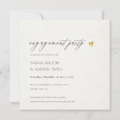 Invitation SIMPLE ÉLÉGANT OR GRAY TYPOGRAPHIE Fiançailles (Devant)