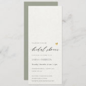 Invitation SIMPLE ÉLÉGANT OR GRET TYPOGRAPHIE Fête des mariée (Devant / Derrière)