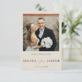Invitation Simple Elegant Photo and Text | Save The Date (Debout devant)