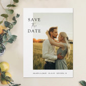 Invitation Simple Elegant Photo Wedding Enregistrer la date I