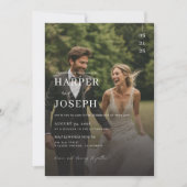 Invitation Simple élégant QR Code Mariage photo (Devant)