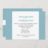 Invitation Simple, élégant réception de mariage bleu royal (Devant / Derrière)